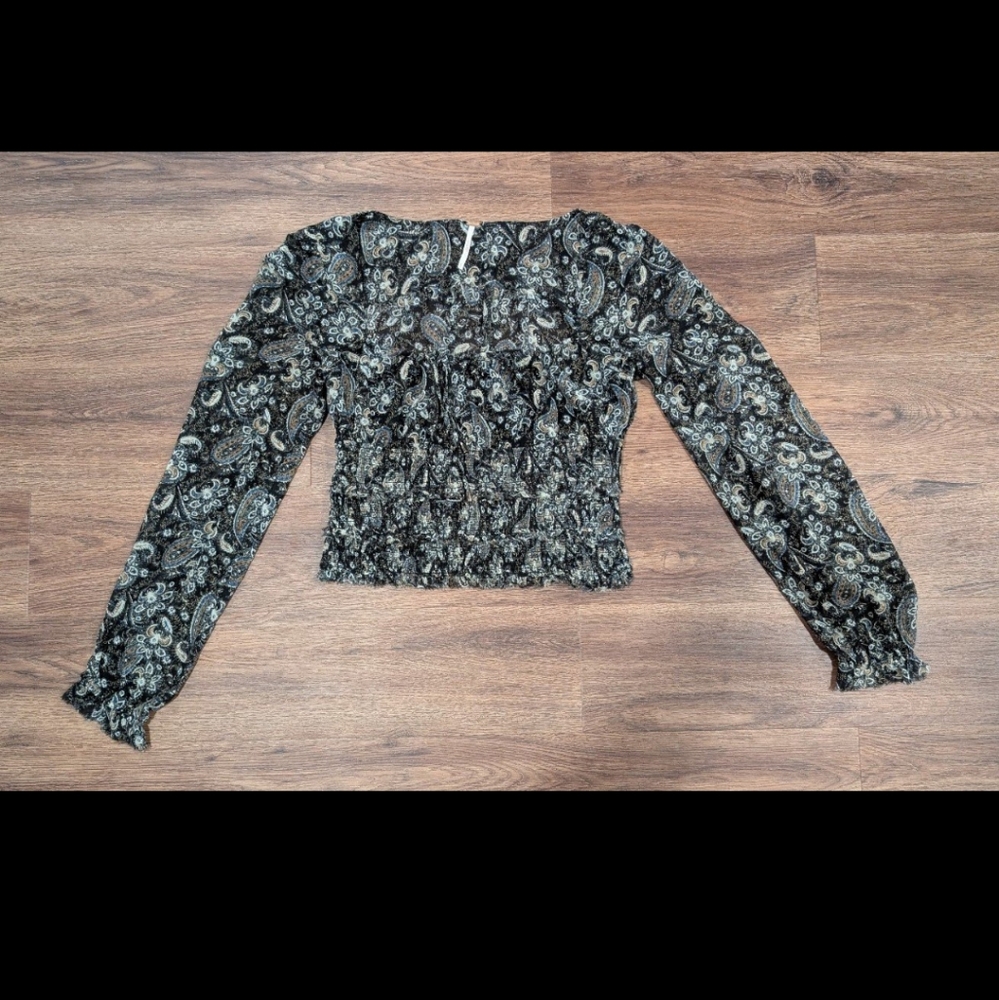 Free people women's size S Lolita paisley top in EUC